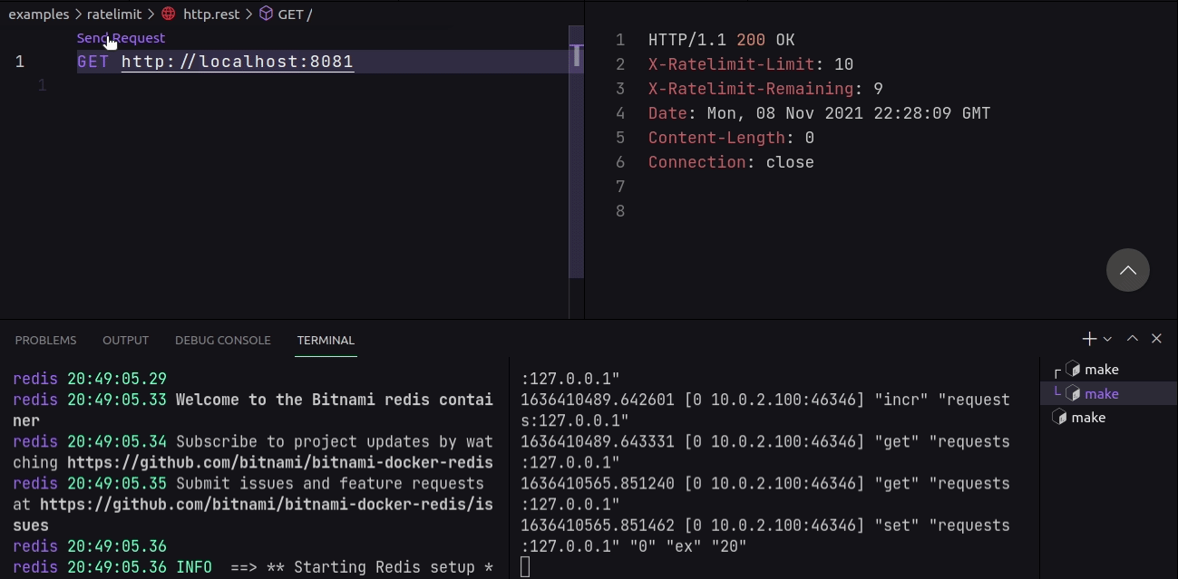 Demostración de rate limiting en una API con Redis y Go